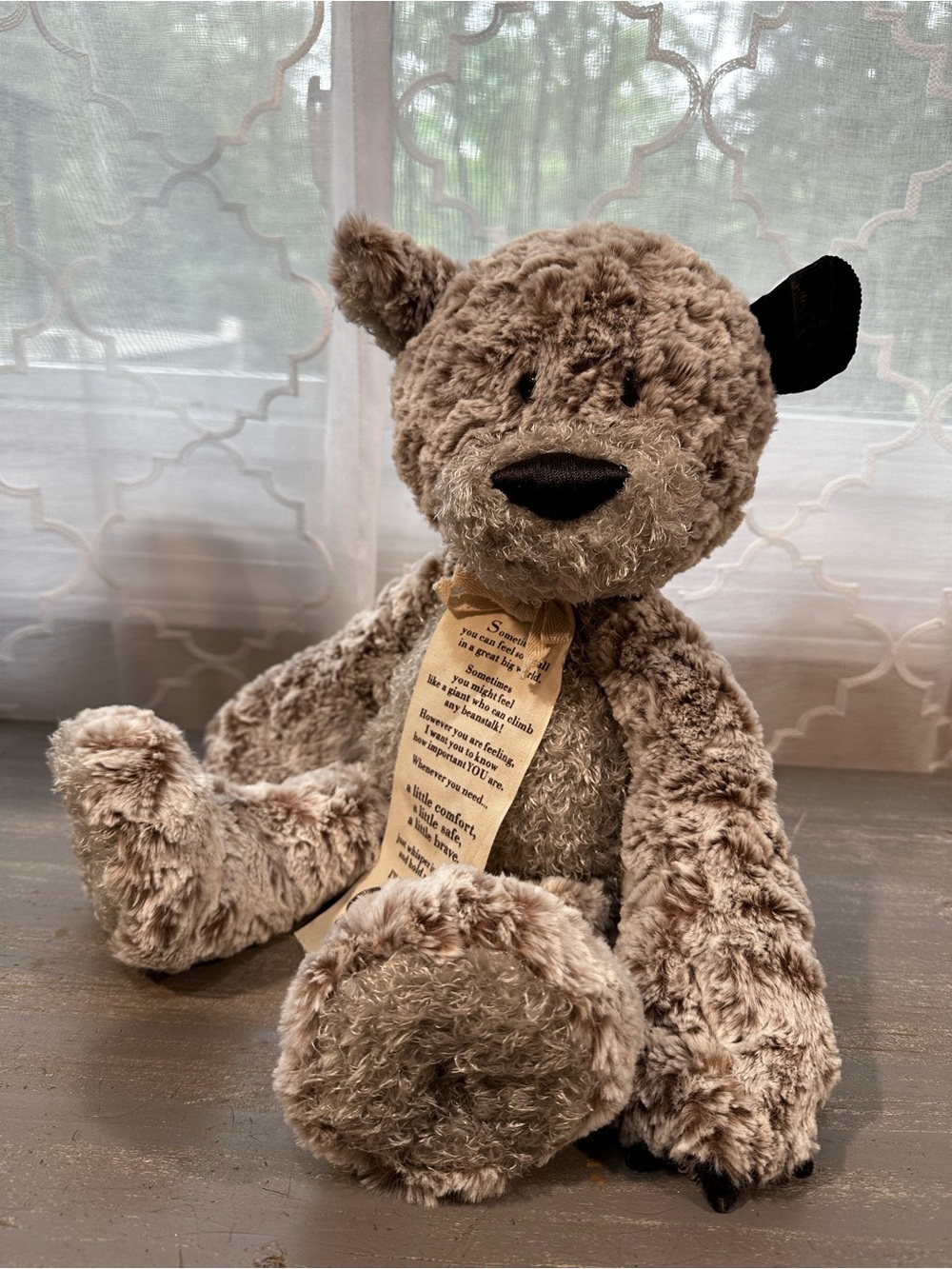 Giving Bear Plush Teddy Bear 16” Comfort & Encouragement Lovey Like New
